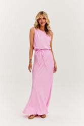 Rosa Riviera lange jurk